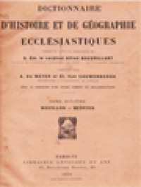 Dictionnaire D'Histoire Et De Géographie Ecclésiastiques X: Bouillon - Bzovius