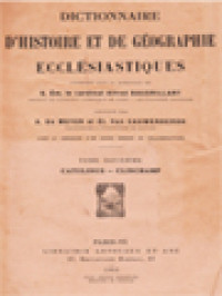 Dictionnaire D'Histoire Et De Géographie Ecclésiastiques XII: Catulinus - Clinchamp