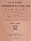 Dictionnaire D'Histoire Et De Géographie Ecclésiastiques XIII: Clinge - Czorna