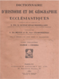 Image of Dictionnaire D'Histoire Et De Géographie Ecclésiastiques XIII: Clinge - Czorna