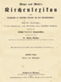 Wetzer Und Welte's Kirchenlexikon Oder Encyklopädie Der Katholischen Theologie Und Ihrer Hülfswissenschaften XII: Trier Bis Zwingli