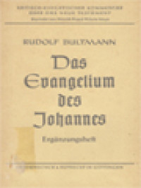 Das Evangelium Des Johannes: Ergänzungsheft