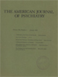 Image of The American Journal Of Psychiatry: A Milestone In The History Of The Journal, New Year's Greetings, Subspecialty Training In Alcoholism And Drug Abuse, A Biological Perspective On Empathy, Melancholia: From DSM-III To DSM-III-R, The Making Of The Psychiatrist-Executive