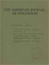 The American Journal Of Psychiatry: A Milestone In The History Of The Journal, New Year's Greetings, Subspecialty Training In Alcoholism And Drug Abuse, A Biological Perspective On Empathy, Melancholia: From DSM-III To DSM-III-R, The Making Of The Psychiatrist-Executive