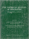 The American Journal Of Psychiatry: Element Of The Private Therapeutic Interview, A Critical Discussion Of DSM-III Dysthymic Disorder