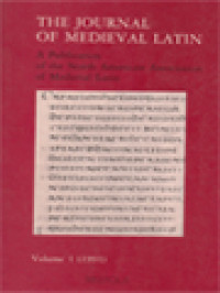 Image of The Journal Of Medieval Latin: A Publication Of The North American Association Of Medieval Latin