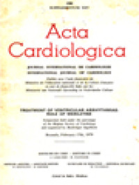 Image of Acta Cardiologica: Journal International De Cardiologie, International Journal Of Cardiology: Treatment Of Ventricular Arrhythmias: Role Of Mexiletine