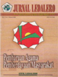 Jurnal Ledalero: (Pembaruan Agama Pemberdayaan Masyarakat) Mempertimbangkan Pemberdayaan: Mencari Kiat Analitis Buat Para Agen Agama, Reformasi Masyarakat: Suatu Sumbangan Agama Kristen dalam Dialog dengan Mazhab Frankfurt dan Jurgen Habermas, Teologi dan Peran Anamnetisnya, Menjadi Religius dalam Kancah Perubahan Zaman: Momentum Pembauran dan Penyelarasan, Etika Keutamaan dan kualitas Hidup Moral, Friedrich Wilhelm Nietzsche: Allah Sudah Mati & Nikmatilah Hidup Ini, Transformasi Sikap Iman Demi Dialog Antaragama