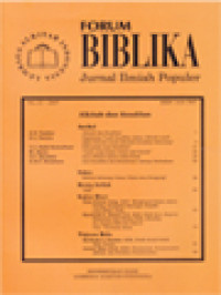 Forum Biblika: Alkitab Dan Keadilan, Bagaimana Topik Keadilan Dalam Alkitab Masih Dapat Relevan Untuk Masalah Keadilan Sekarang? Kekuasaan Atau Keadilan?, 