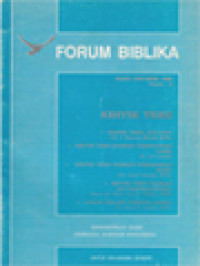 Forum Biblika: Kritik Teks, Apa Itu?, Kritik Teks Naskah Perjanjian Lama, Kritik Teks Naskah Perjanjian Baru, Logos, Kalam, Firman, Sabda