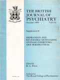 The British Journal Of Psychiatry: Depression And Reversible Monoamine Oxidase Inhibitors-New Perspectives