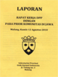 Laporan Rapat Kerja DPP Dengan Para Prior Komunitas Di Jawa