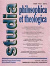 Studia Philosophica Et Theologica: Georg Simmel dan Relasionisme Sebuah Tinjauan Filosofis Atas Hubungan Individu dan Masyarakat, Konsep Fenomenologi Heidegger Dalam Refleksi Hermeneutis Paul Ricouer, Proses Inkulturasi Liturgi Di Indonesia, Murka Allah: Refleksi Teologis Dengan Bertolak Dari Teologi Paulus, Hidup Rohani Kristiani: Buah Pergaulan Dengan Yesus Kristus, Discussion Regarding the Doctrines of Intrinsece Malum, Diskursus Hak Asasi Manusia Di Indonesia Perspektif Kebebasan Beragama/Berkeyakinan