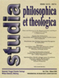 Studia Philosophica Et Theologica: Man And History In The Bhagavad Gita And Hegel: A Comparative Study, Agama Dan Kekerasan Menelisik Akar Kekerasan Dalam Tradisi Islam, Pluralisme Dan Dialog Antarumat Beragama, Bencana: Kesalahan Manusia Atau Rencana Allah? (Perspektif Filsafat Ketuhanan), Teologi Spiritualitas Imamat Tinjauan Penghayatan Penderitaan, Spiritualitas Mistik Sebagai Jalan Kesadaran Tawaran Untuk Membangun Teologi Mistik Protestan