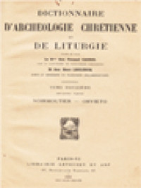 Dictionnaire D'archéologie Chrétienne Et De Liturgie XII.2: Noirmoutier - Orvieto