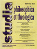 Studia Philosophica Et Theologica: Ide Dan Praksis Toleransi Pengalaman Eropa Pasca-Reformasi Martin Luther, Agama Dan kebudayaan dalam Perspektif Filsafat Hermeneutis, Dilema Determinisme Manusia: Sebuah Perjalanan Reflektif Sains, September 11, Or Quid Sit Homo?, Kejahatan-Kejahatan Perang Dalam Hukum Internasional