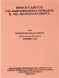Image of Babad Cariyos Lelampahanipun Suwargi R. Ng. Ranggawarsita I