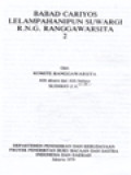 Babad Cariyos Lelampahanipun Suwargi R. Ng. Ranggawarsita II