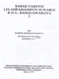 Babad Cariyos Lelampahanipun Suwargi R. Ng. Ranggawarsita II