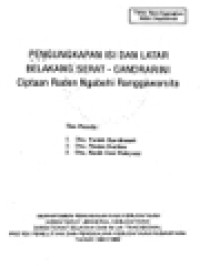 Image of Pengungkapan Isi Dan Latar Belakang Serat - Candrarini Ciptaan Raden Ngabehi Ranggawarsita