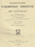 Dictionnaire D'archéologie Chrétienne Et De Liturgie X.1: Lyon - Manosque