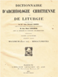 Dictionnaire D'archéologie Chrétienne Et De Liturgie XI.1: Maximum (Edit De) - Miniaturistes