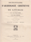 Dictionnaire D'archéologie Chrétienne Et De Liturgie XI.2: Minister Altaris - Monza