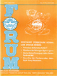 Forum Filsafat: Pluralisme Dan Hubungan Agama-Agama Meretas Alternatif Dengan Pernyataan Baru, Sketsa Status Perempuan Dalam Sistem Patrineal Bali, Absurditas Dan Pemberontakan Dalam Sajak Orang Kepanasan, Dari 