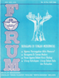 Image of Forum Filsafat: Agama: Persinggahan Akhir Manusia, Beragama Di Zaman Modern, Peran Agama Dalam Krisis Ekologi, Manusia Beriman Di Tengah Modernitas, Relevansi Iman Dalam Modernisasi IPTEK, Liturgi Kehidupan: Liturgi Dalam Kata Dan Perbuatan, Yesus Sebagai Mesias Hitam