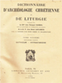 Image of Dictionnaire D'archéologie Chrétienne Et De Liturgie VI.2: Gothicum - Hypsistariens