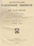 Dictionnaire D'archéologie Chrétienne Et De Liturgie VIII.1: Judaisme - Latin