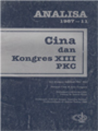 Analisa: Cina Dan Kongres XIII PKC