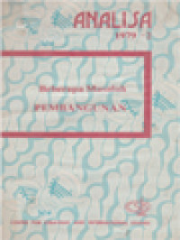 Image of Analisa: Beberapa Masalah Pembangunan