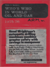 Who's Who In World Oil And Gas 1975-76