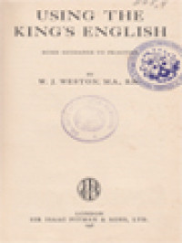 Image of Using The King's English, Some Guidance To Practice