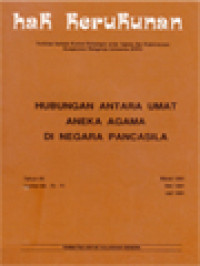 Hubungan Antara Umat Aneka Agama Di Negara Pancasila