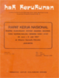 Rapat Kerja Nasional Komisi Hubungan Antar Agama-Agama Dan Kepercayaan (Komisi HAK) KWI 28 Juni-4 Juli 1987 Di Wisma Samadi, Klender Jakarta