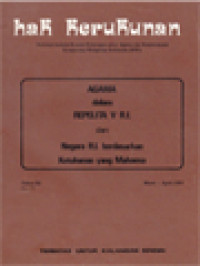 Agama Dalam Repelita V RI Dan Negara RI berdasarkan Ketuhanan Yang Mahaesa