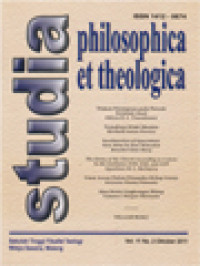 Studia Philosophica Et Theologica: Inculturation of Syncretism: New Wine In New Wineskin, The Unity of the Church According to Calvin In the Institutes 1539, 1543, and 1559, Umat Awam Dalam Dinamika Hidup Gereja, Akar Krisis Lingkungan Hidup