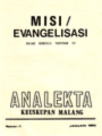 Misi/Evangelisasi Sejak Konsili Vatikan II