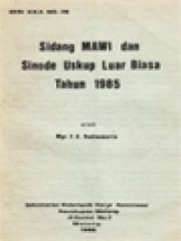 Image of Sidang MAWI Dan Sinode Uskup Luar Biasa Tahun 1985