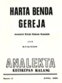 Image of Harta Benda Gereja Menurut Kitab Hukum Kanonik