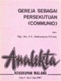 Gereja Sebagai Persekutuan Hidup (Communio)