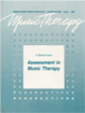 Music Therapy: A Special Issue Assessment In Music Therapy