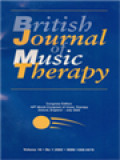 British Journal Of Music Therapy: Congress Edition 10th World Congress Of Music Therapy Oxford, England - July 2002