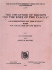 The 1980 Synod Of Bishops 