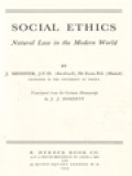 Social Ethics: Natural Law In The Modern World