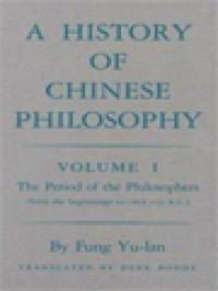 A History Of Chinese Philosophy I