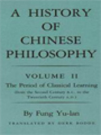 A History Of Chinese Philosophy II