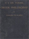 Greek Philosophy I: Thales To Plato